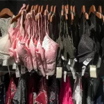 Colourful bras, lingerie and underwear